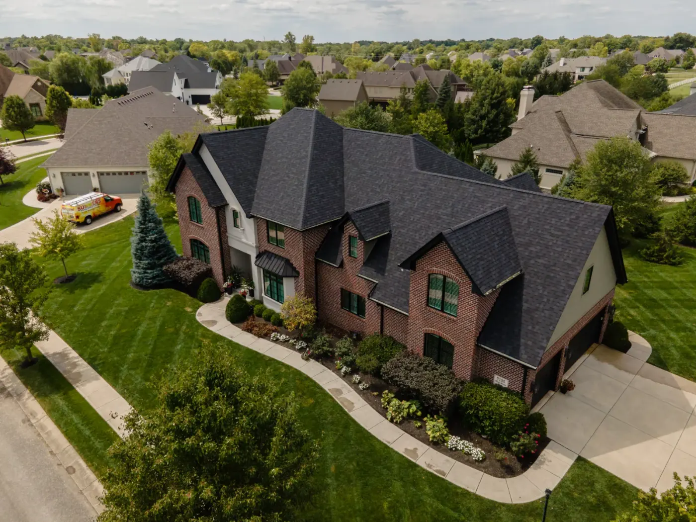 Metal shingle system in Wood Wind, Nora, IN